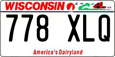 WI license plate 778XLQ