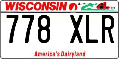 WI license plate 778XLR