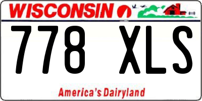 WI license plate 778XLS