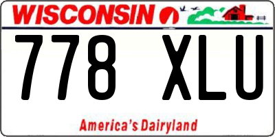 WI license plate 778XLU