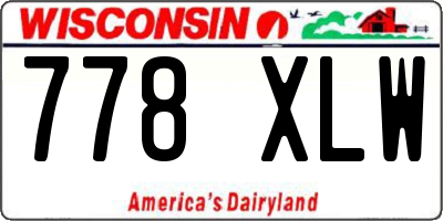 WI license plate 778XLW