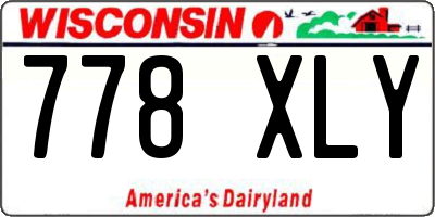 WI license plate 778XLY