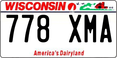 WI license plate 778XMA