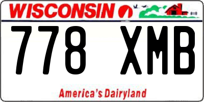 WI license plate 778XMB