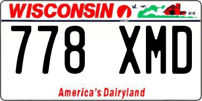 WI license plate 778XMD