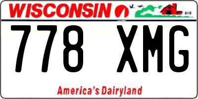 WI license plate 778XMG