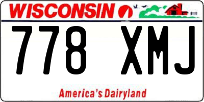 WI license plate 778XMJ