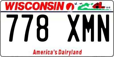 WI license plate 778XMN