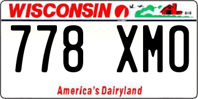 WI license plate 778XMO