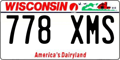 WI license plate 778XMS
