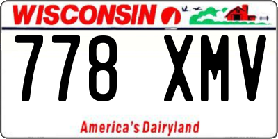 WI license plate 778XMV