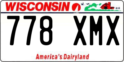 WI license plate 778XMX