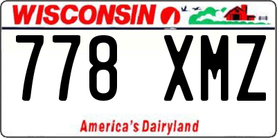 WI license plate 778XMZ