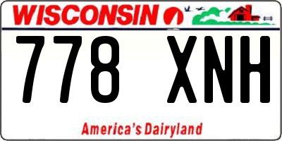 WI license plate 778XNH