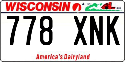 WI license plate 778XNK