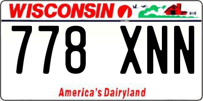WI license plate 778XNN