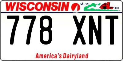 WI license plate 778XNT