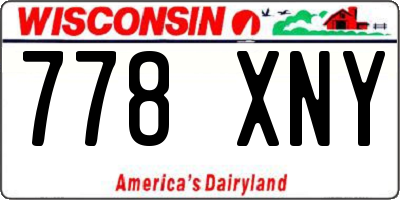 WI license plate 778XNY