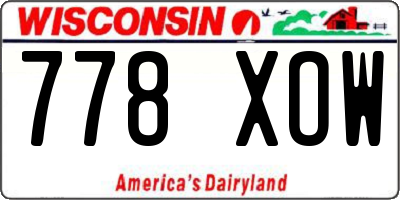 WI license plate 778XOW