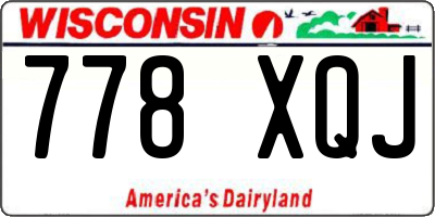 WI license plate 778XQJ