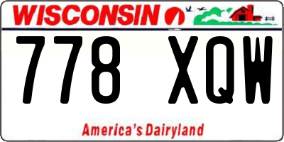 WI license plate 778XQW