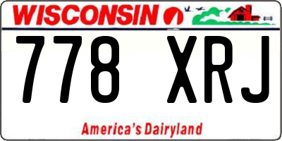 WI license plate 778XRJ