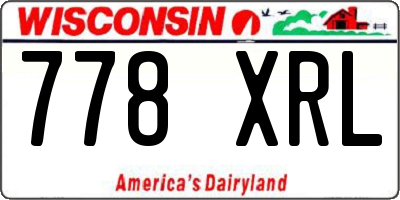 WI license plate 778XRL