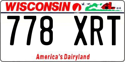WI license plate 778XRT