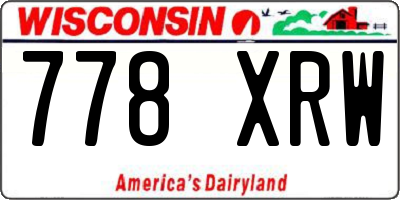 WI license plate 778XRW