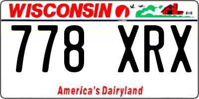 WI license plate 778XRX
