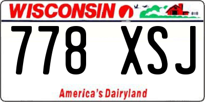 WI license plate 778XSJ
