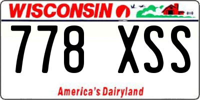 WI license plate 778XSS