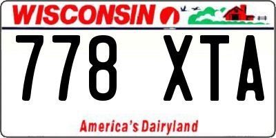 WI license plate 778XTA
