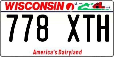 WI license plate 778XTH