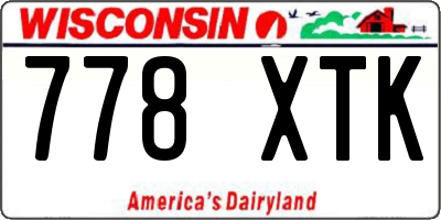 WI license plate 778XTK