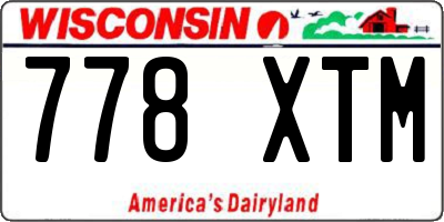 WI license plate 778XTM