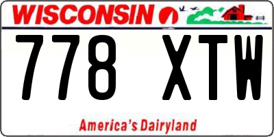 WI license plate 778XTW