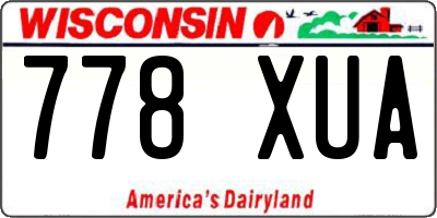 WI license plate 778XUA
