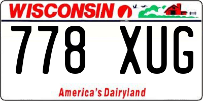 WI license plate 778XUG