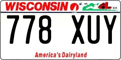 WI license plate 778XUY