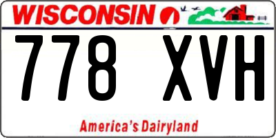 WI license plate 778XVH