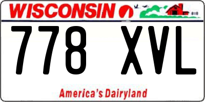 WI license plate 778XVL