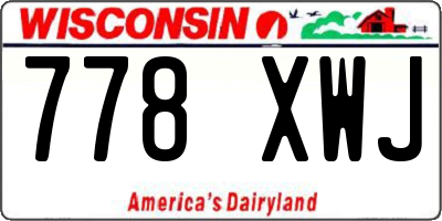 WI license plate 778XWJ