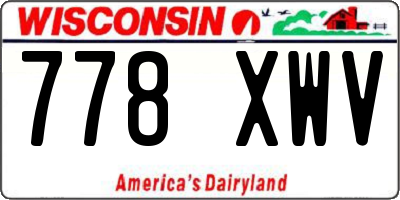 WI license plate 778XWV