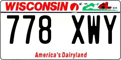 WI license plate 778XWY