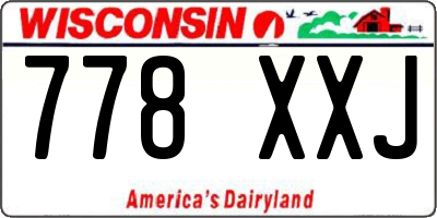 WI license plate 778XXJ