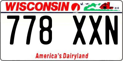 WI license plate 778XXN