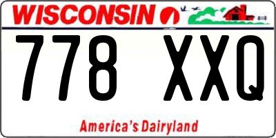 WI license plate 778XXQ