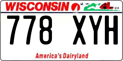 WI license plate 778XYH