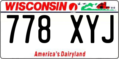 WI license plate 778XYJ